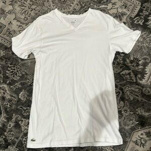 Men’s Lacoste V- Neck white t-shirt